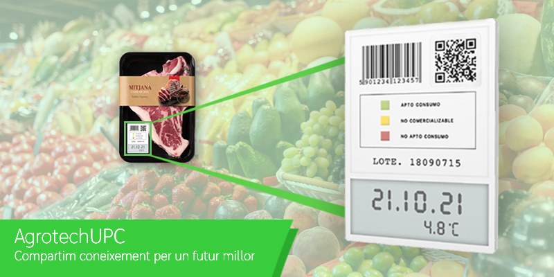 Dispositiu per actualitzar la data límit de consum dels productes alimentaris.