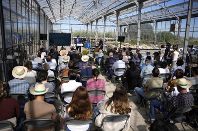 S’inaugura, a l’Agròpolis de la UPC, la primera planta agrivoltaica monitorada per al control integral del cultiu hortícola